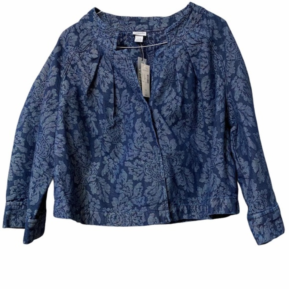 Venezia 14/16 Blue Floral Denim Snap Button Jacket